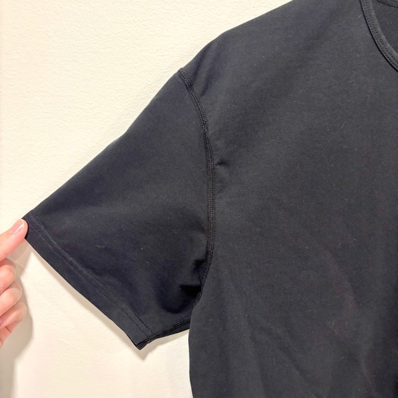 BYLT Premium Basics Drop Cut Lux Short Sleeve Black T-Shirt  Casual Athleisure - Picture 3 of 8